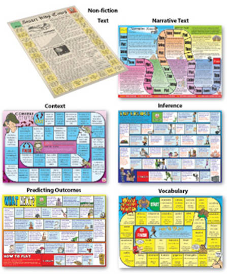 6 Reading Comprehension Board Games - Level 2